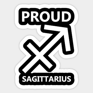 Proud Sagittarus White Sticker